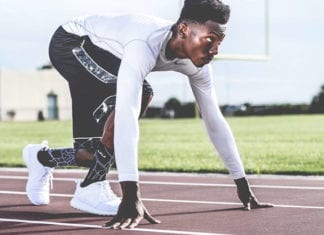 wide running shoes athlete getting ready